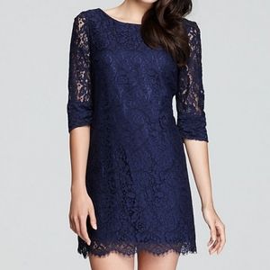 Shoshanna Lace Dress, size 8, navy blue